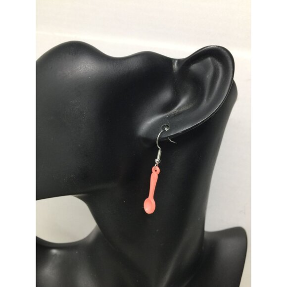 Women's Miniature Pink Spoon Earrings (no earring backs) - Picture 4 of 5